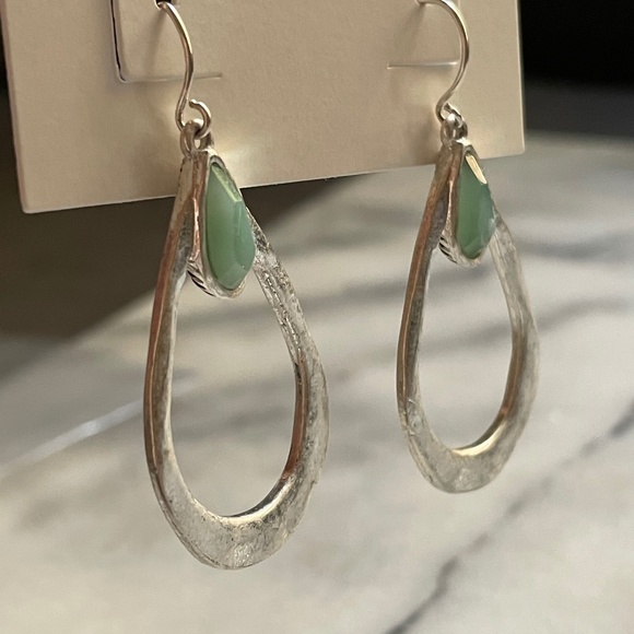 The SAK Hammered Teardrop Earring - Picture 3 of 5